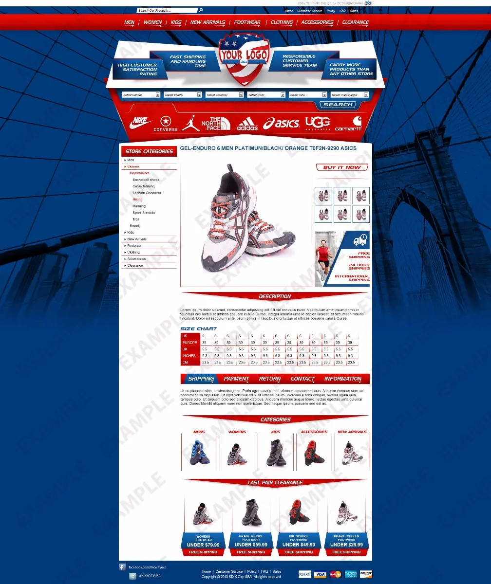 Dynalia listing template #1313 — premade eBay design preview