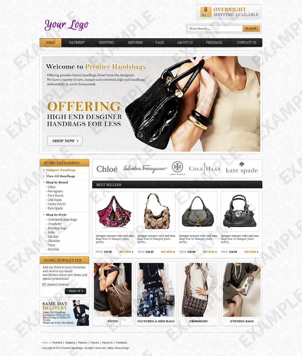 Shufflecube store design #1288 — premade eBay design preview