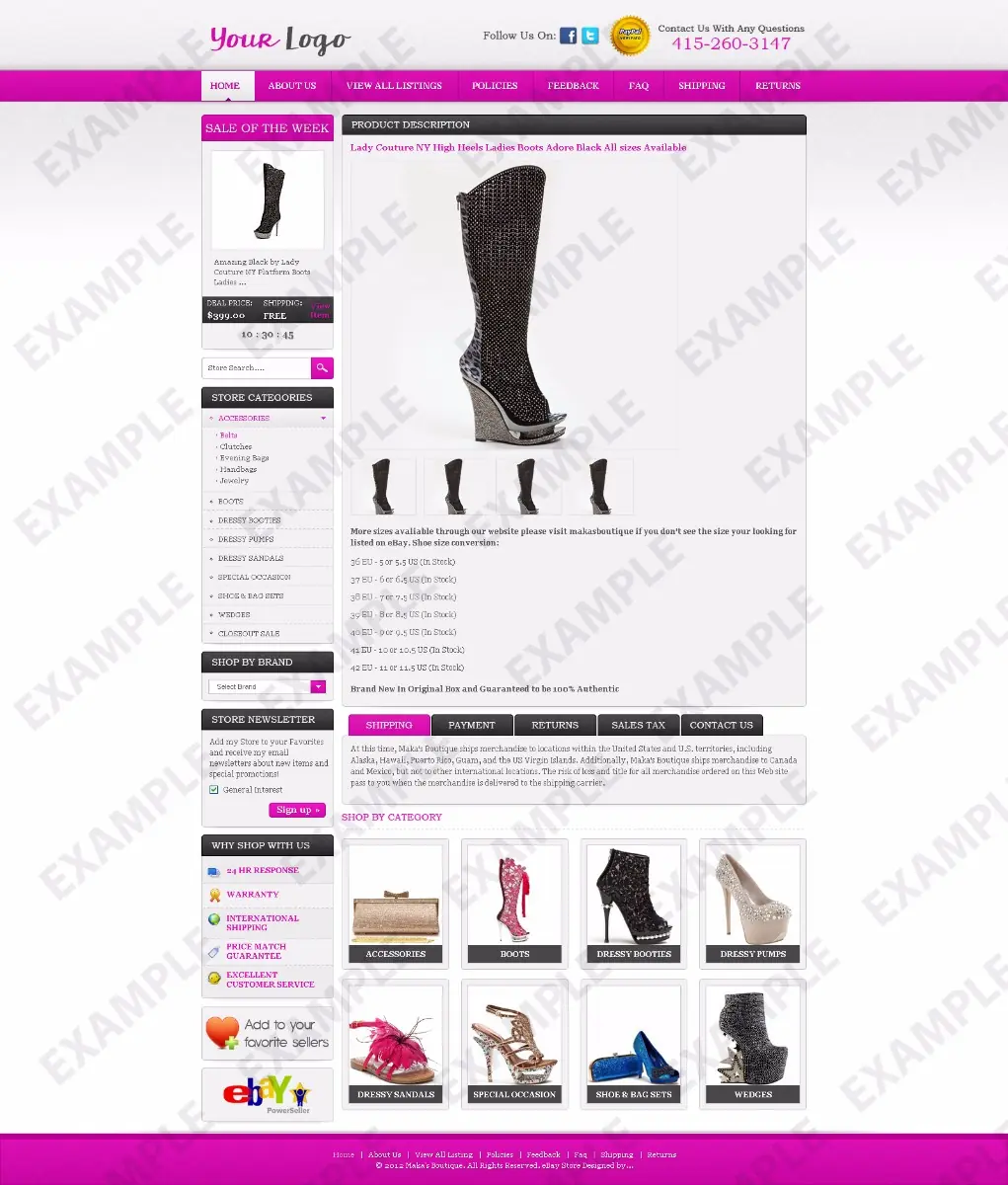 Twido listing template #1248 — premade eBay design preview