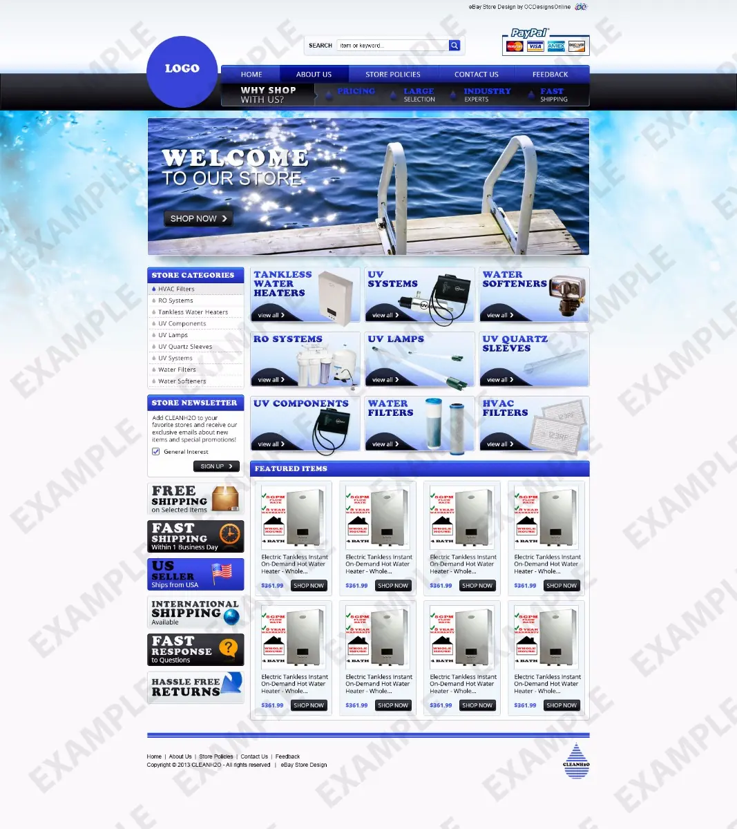 Oyoxo store design #1224 — premade eBay design preview