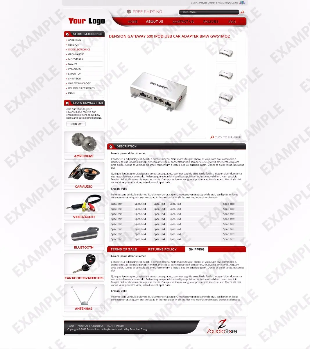 Trundu listing template #1223 — premade eBay design preview