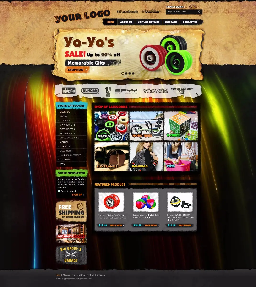 FlashXS premade eBay store design #1301 for any industry