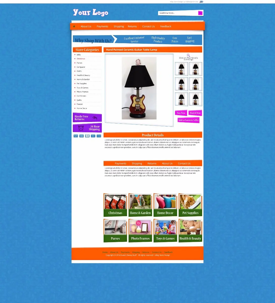 Voomm premade eBay listing template #1327 for any industry