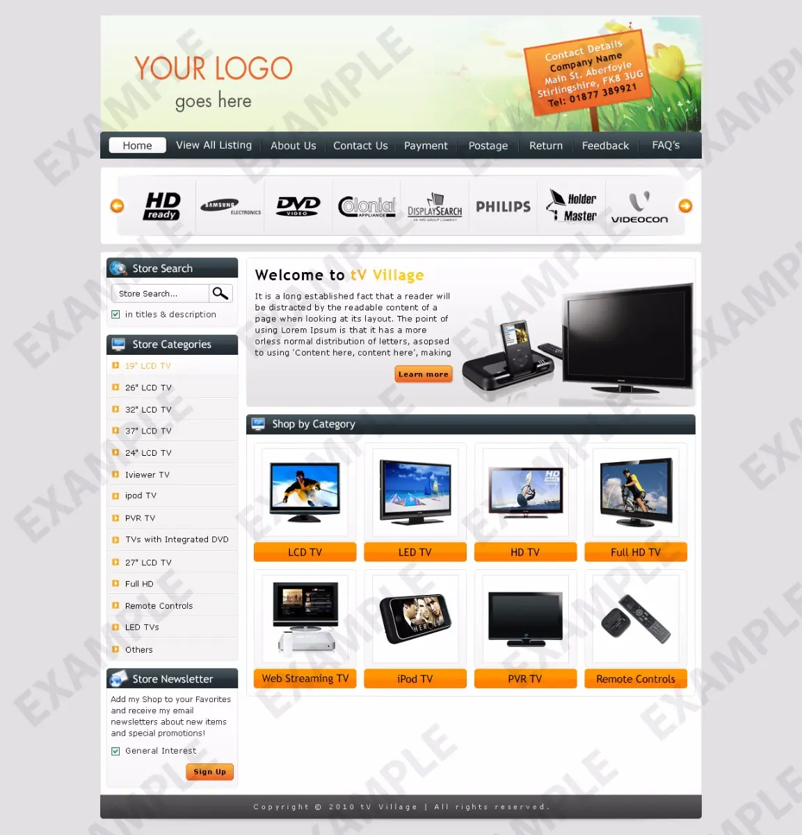 Tagspan store design #1257 — premade eBay design preview