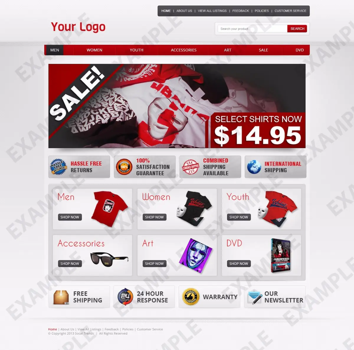 Skipshots store design #1207 — premade eBay design preview