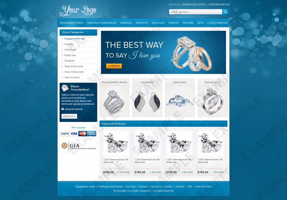 Jamm store design #1210 — premade eBay design preview