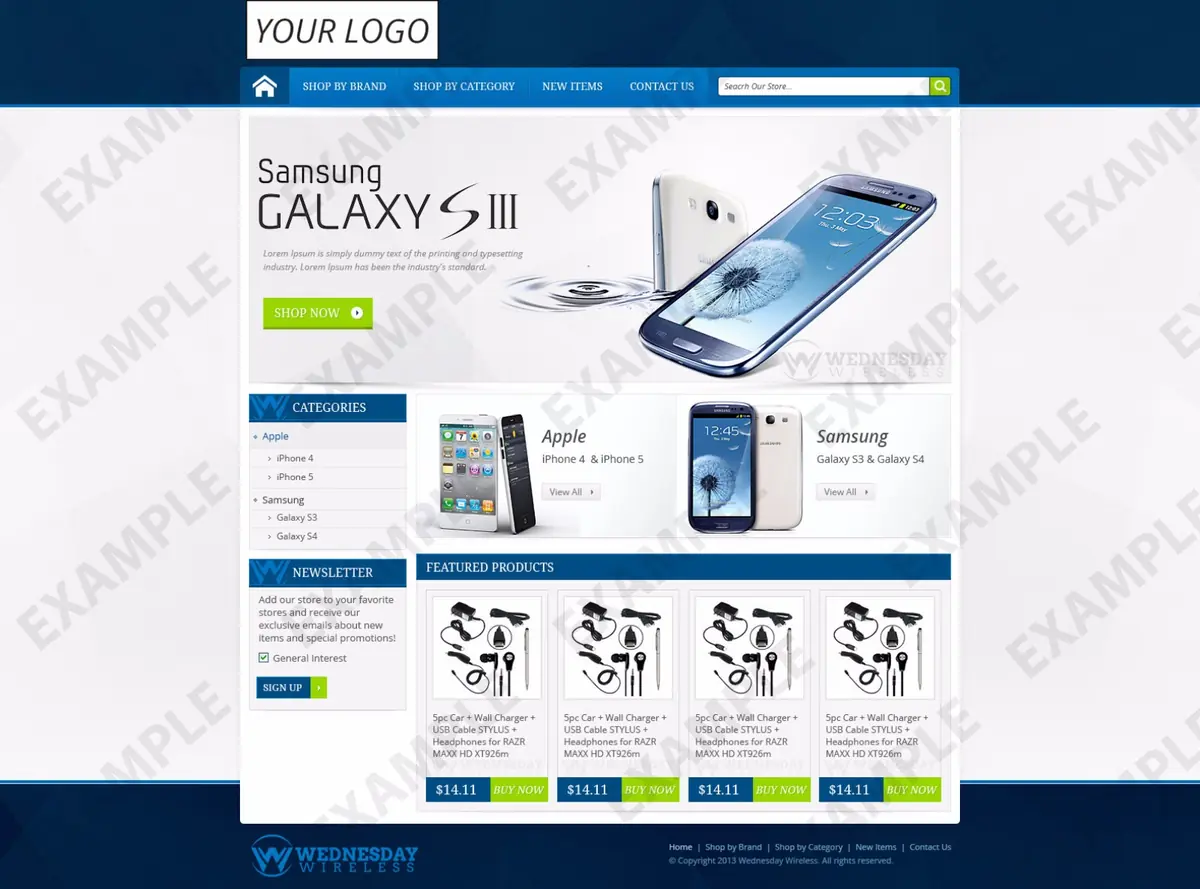 Vibia store design #1217 — premade eBay design preview