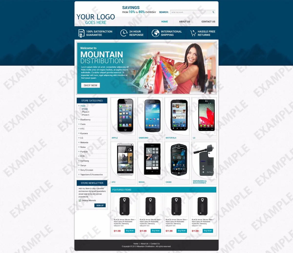 Yambo store design #1225 — premade eBay design preview
