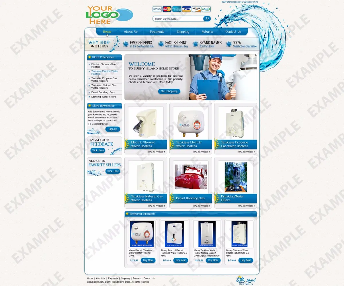 Twindo store design #1237 — premade eBay design preview