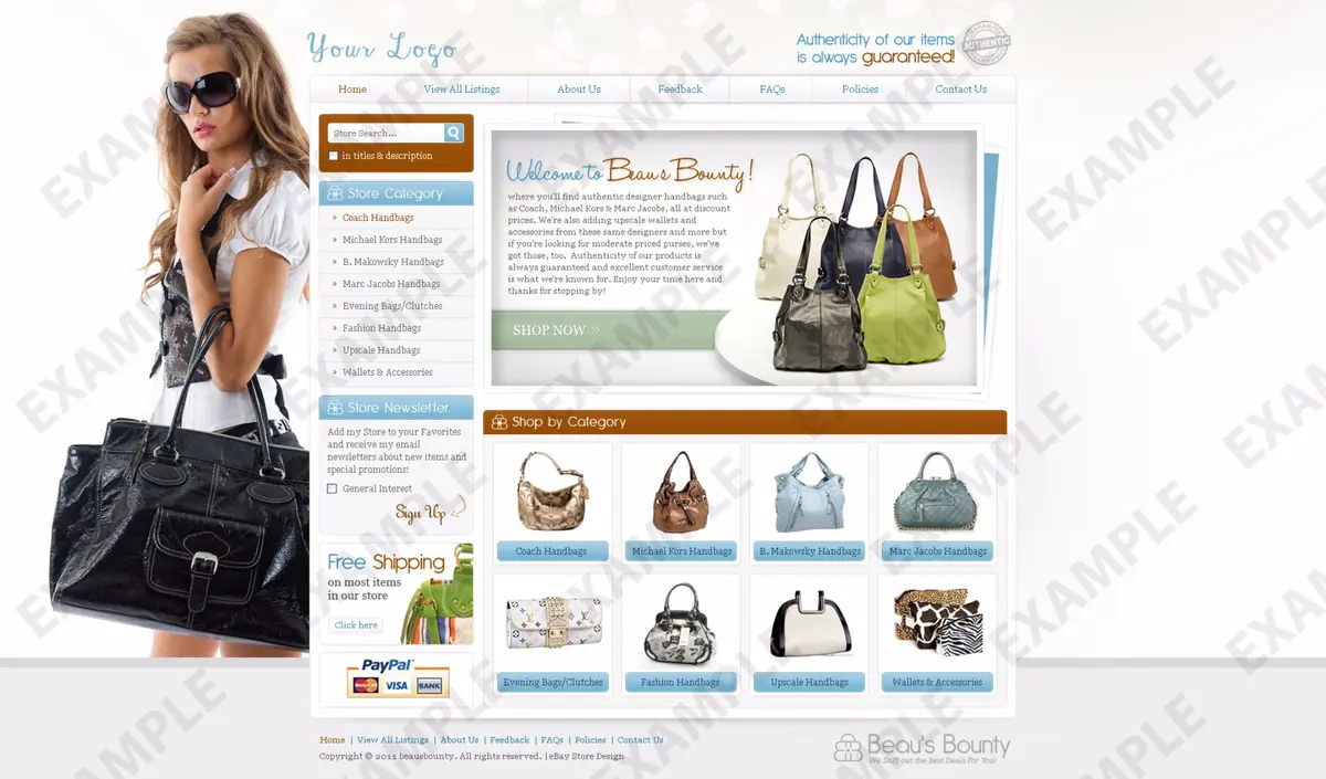 Rifffire store design #1244 — premade eBay design preview