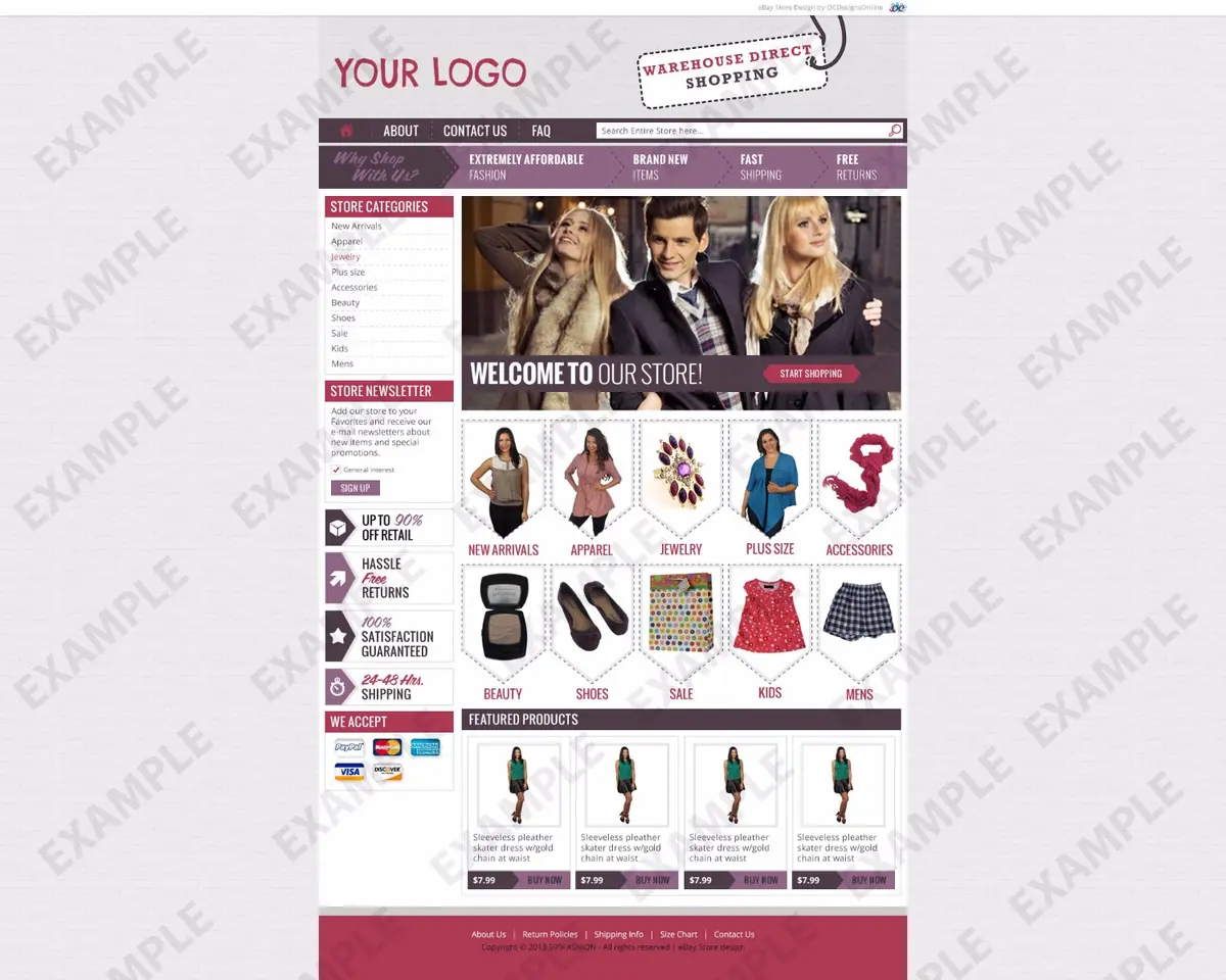 Coginte store design #1245 — premade eBay design preview