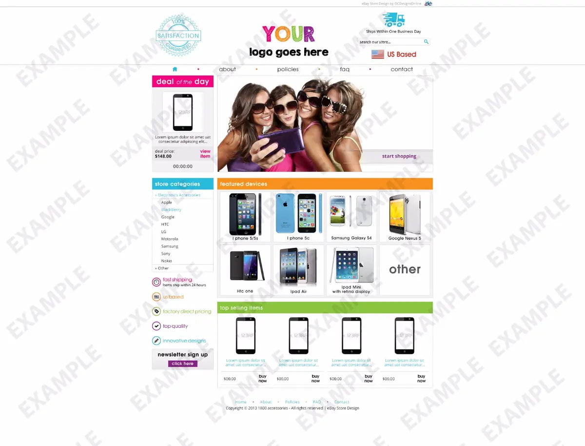 Trutz store design #1282 — premade eBay design preview