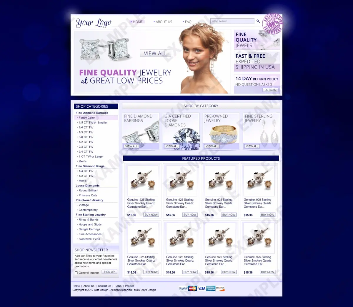 Babblebird store design #1294 — premade eBay design preview