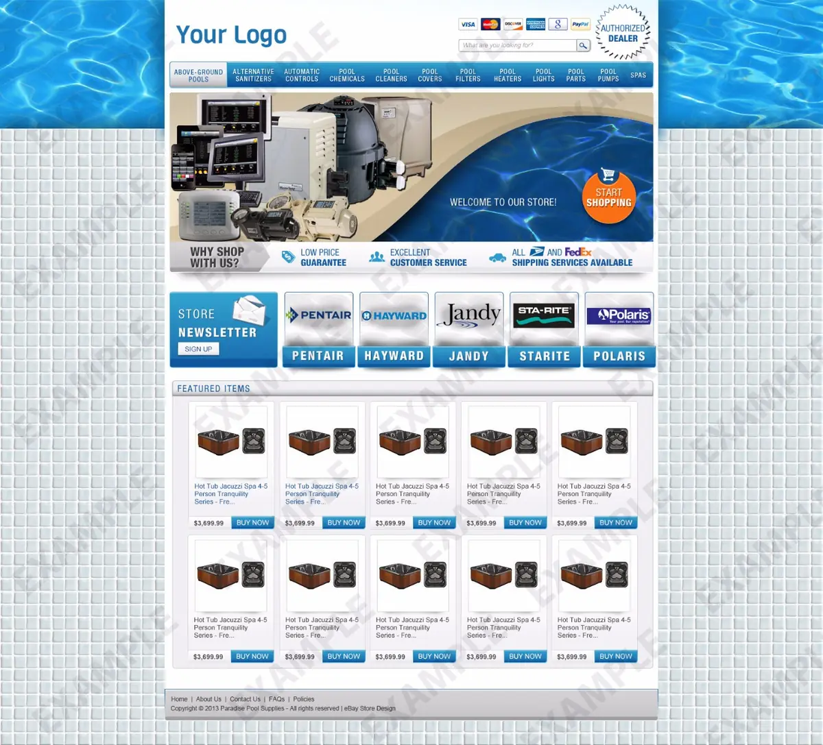 Thoughtdog premade eBay store design #1295 for home & garden