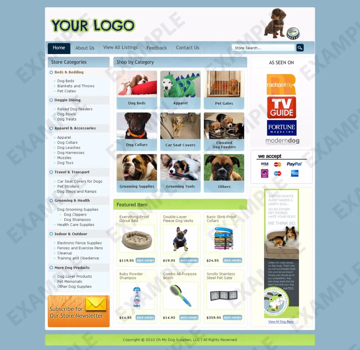 Realbird store design #1300 — premade eBay design preview
