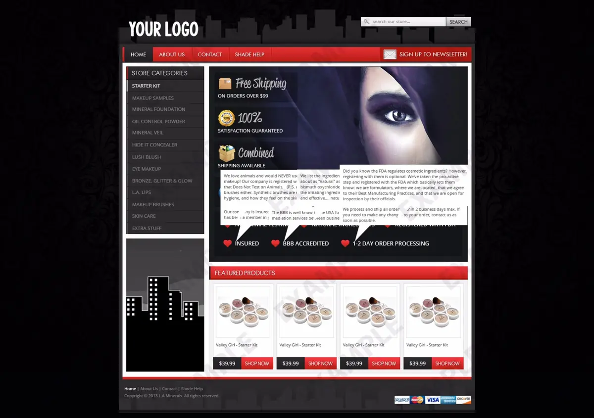 Bluepath store design #1302 — premade eBay design preview