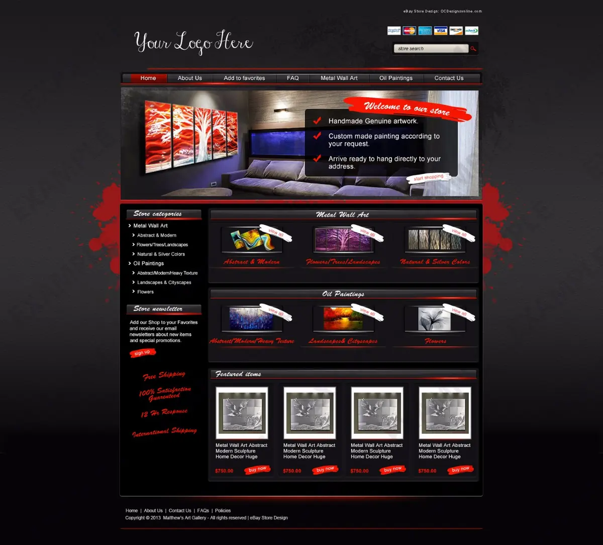 Trunti premade eBay store design #1303 for home & garden