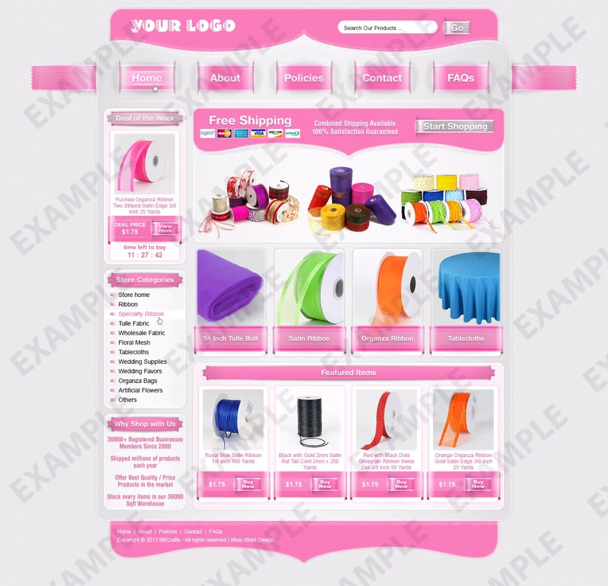 Skytz premade eBay store design #1315 for hobbies