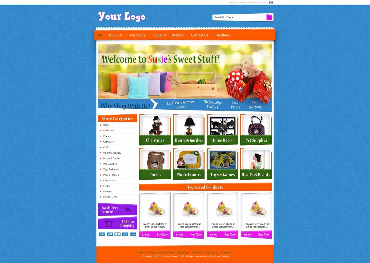 Voomm premade eBay store design #1327 for any industry