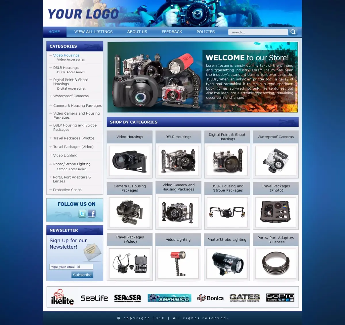 Dabtag premade eBay store design #1329 for electronics & cameras