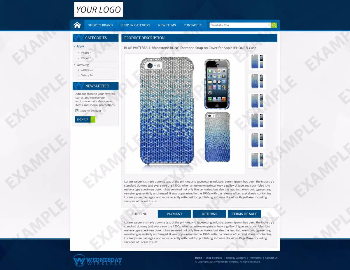 Vibia listing template #1217 — premade eBay design preview