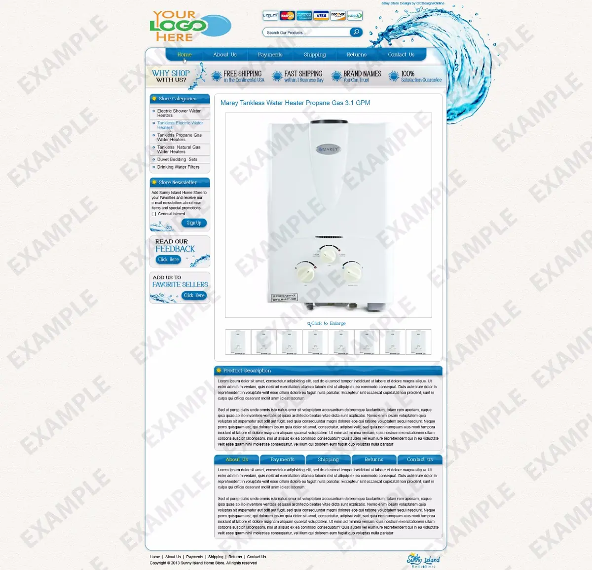 Twindo listing template #1237 — premade eBay design preview
