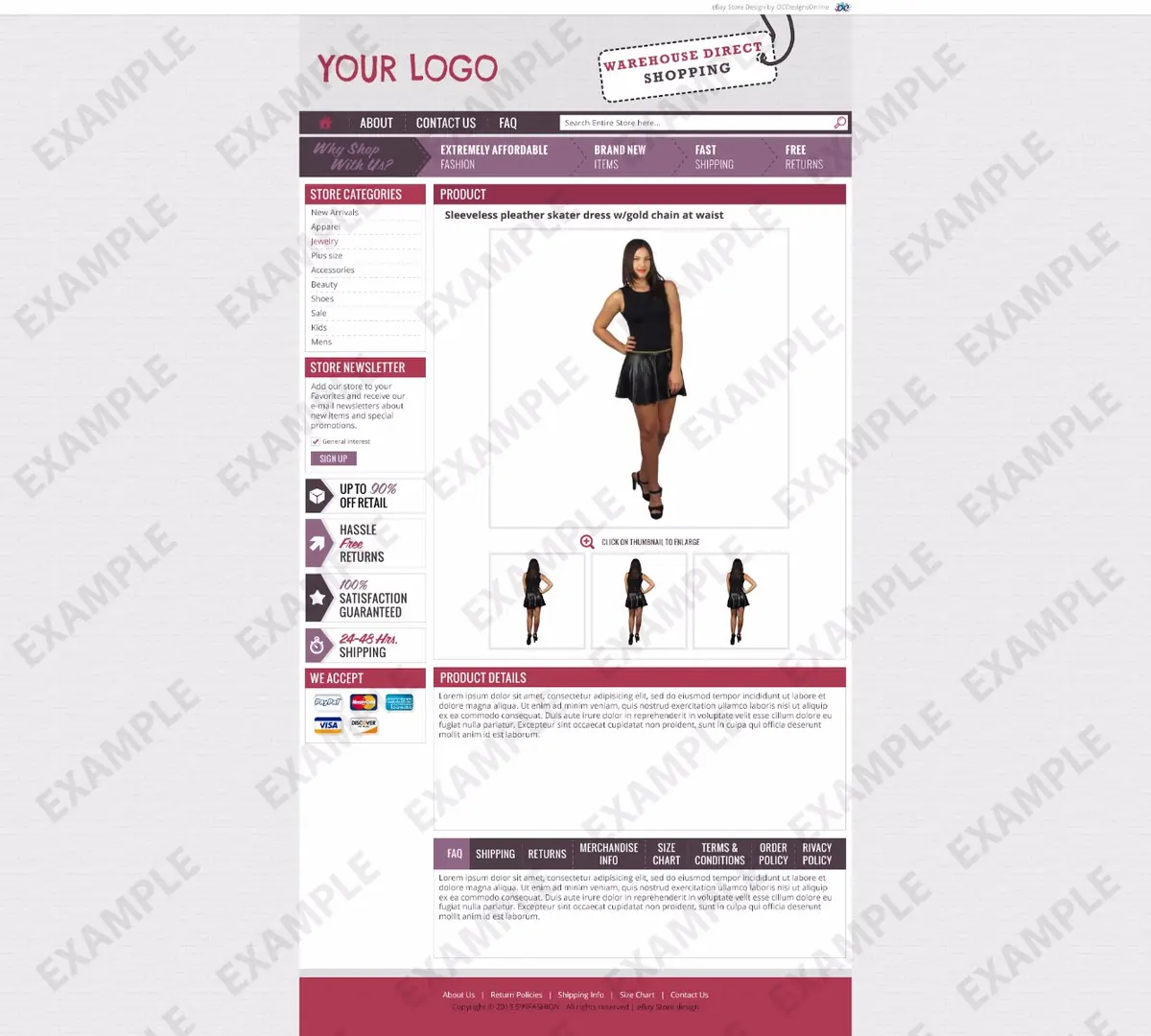 Coginte listing template #1245 — premade eBay design preview