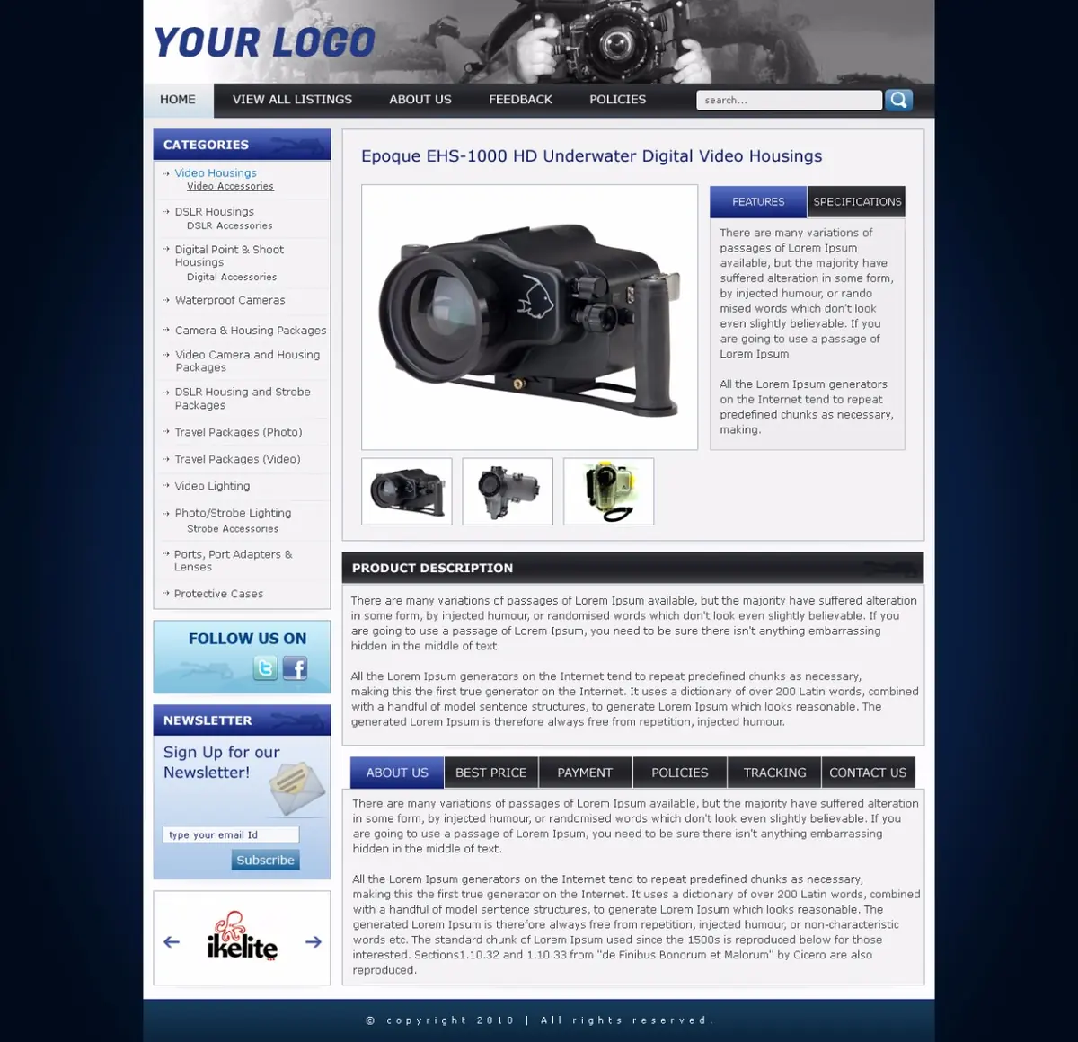 Dabtag listing template #1329 — premade eBay design preview