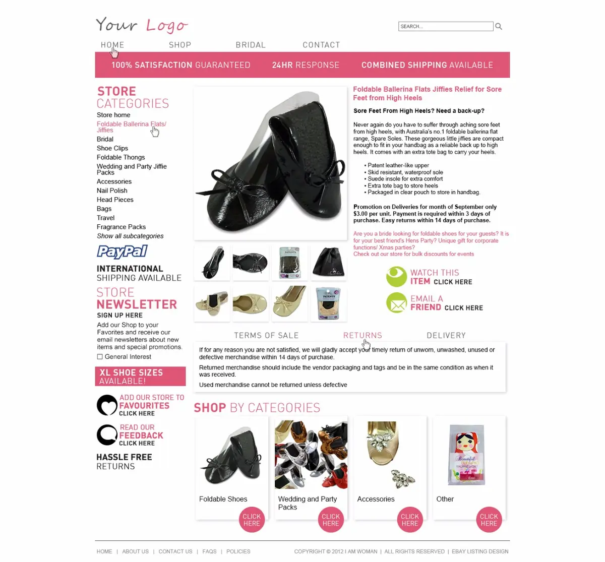 Java eBay listing template #1336 — premade eBay design preview