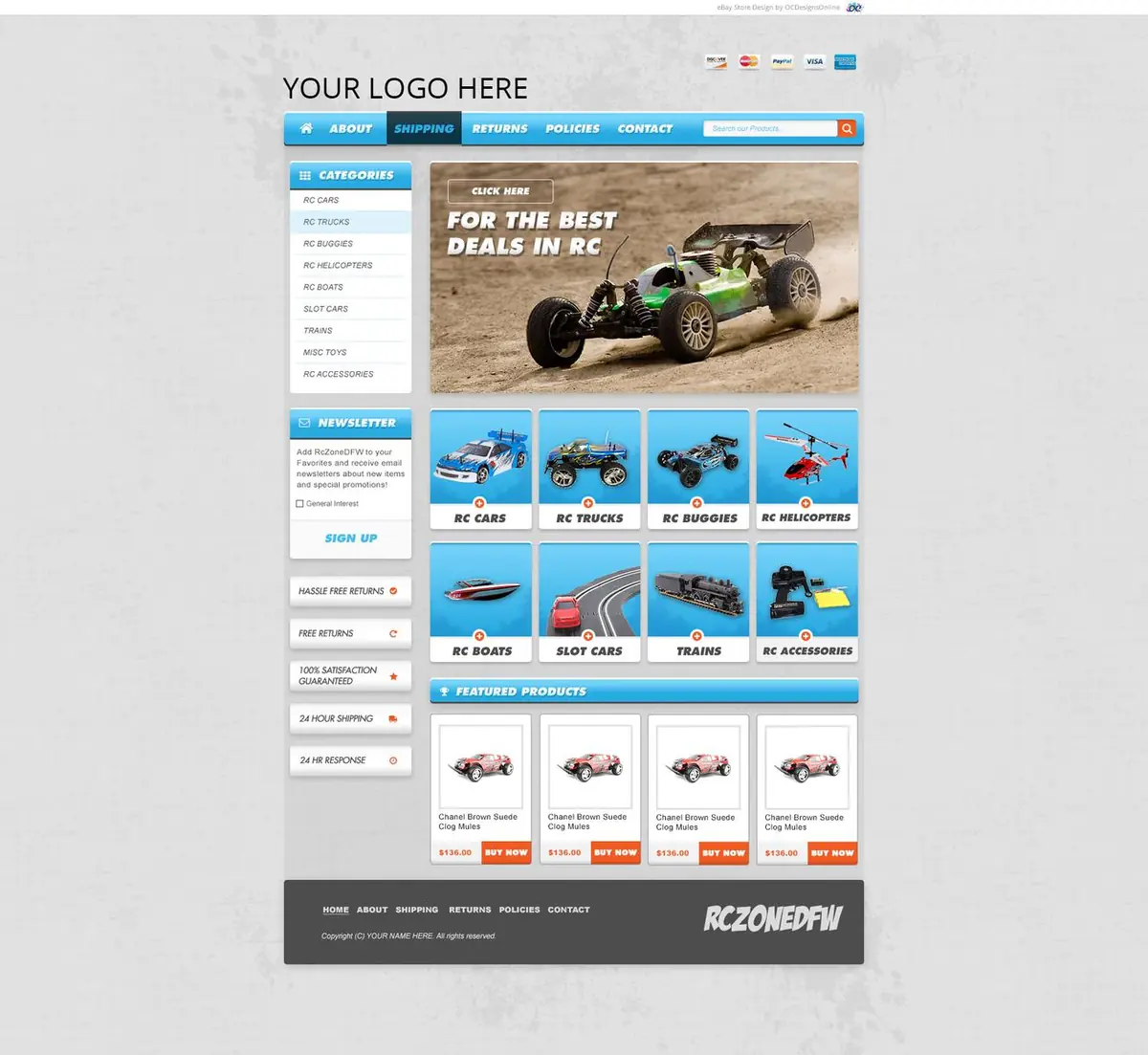 Topiclinks store design #1408 — premade eBay design preview