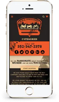 Ocala Powersports store on a phone