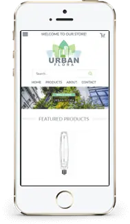 Urban Flora store on a phone