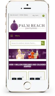 Palm Beach store on a phone