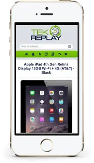 TekReplay store on a phone