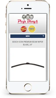 Pep Boys store on a phone