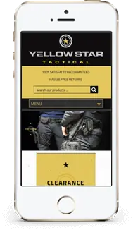 YELLOWSTAR Tactical store on a phone