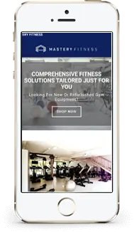 Mastery Fitness store on a phone