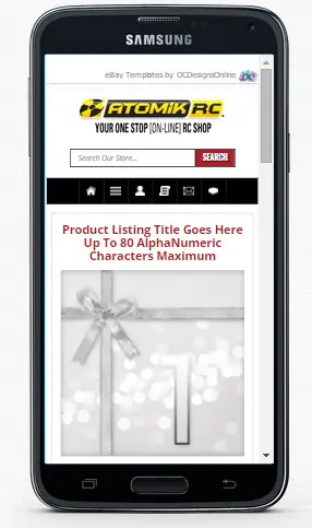 eBay store designs optimized for mobile viewing