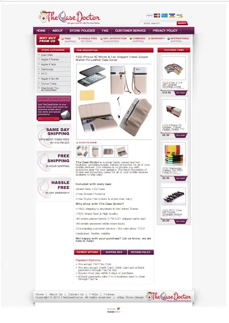 eBay listing template