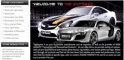 TagExpress eBay store design Cost of custom eBay Store Design