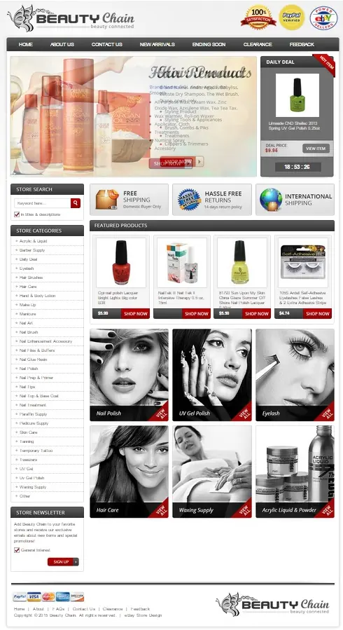 custom eBay storefront design