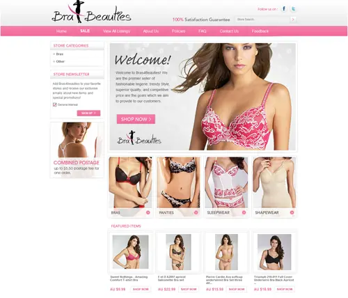 Bra ebay store design