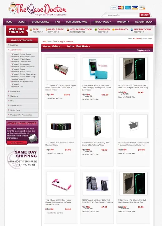 eBay category page