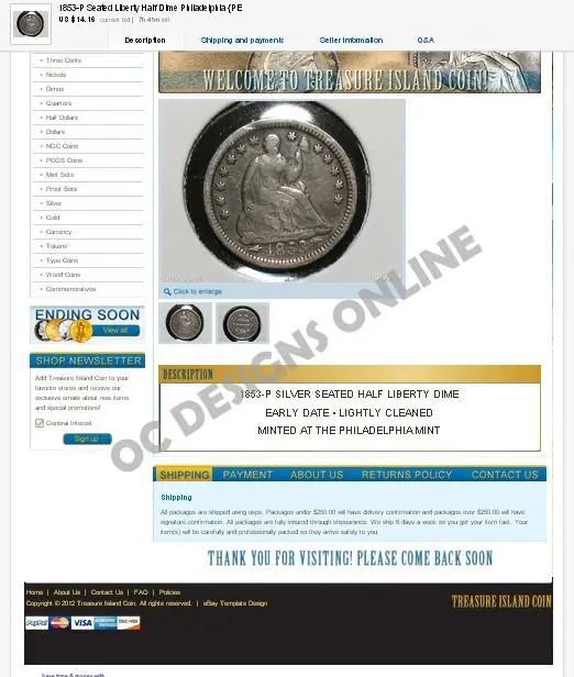 eBay store listing template and combo design packages