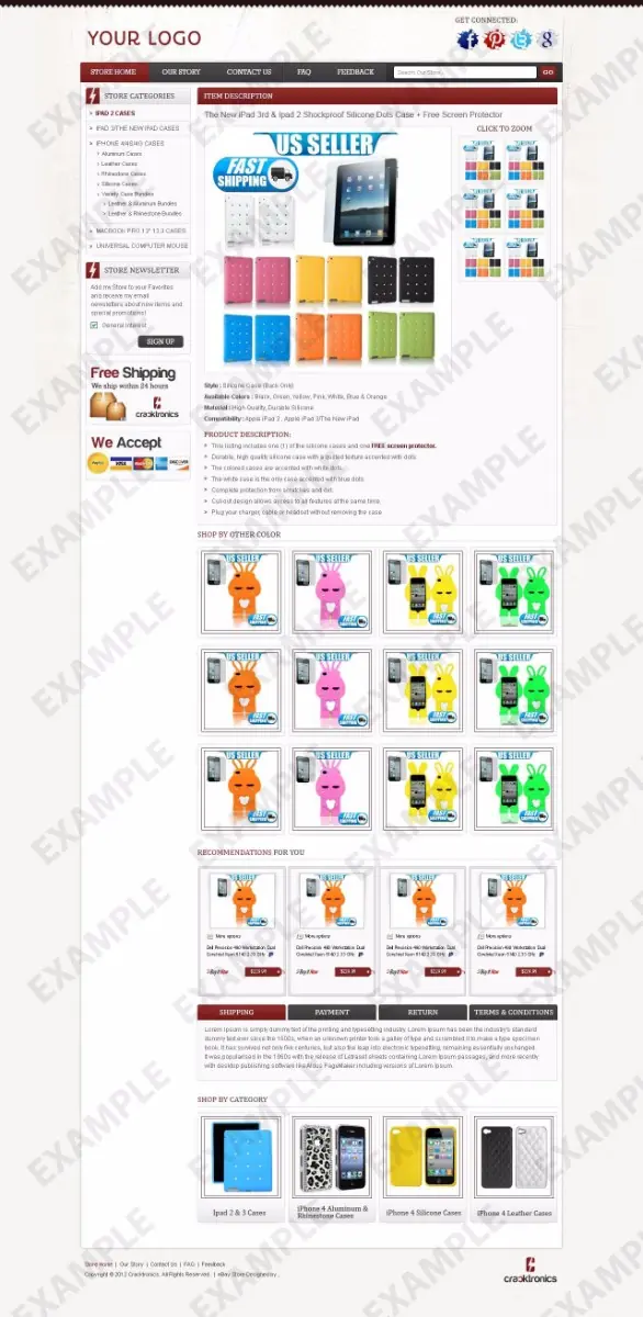 Zazzy premade eBay listing template #1322 for cell phones