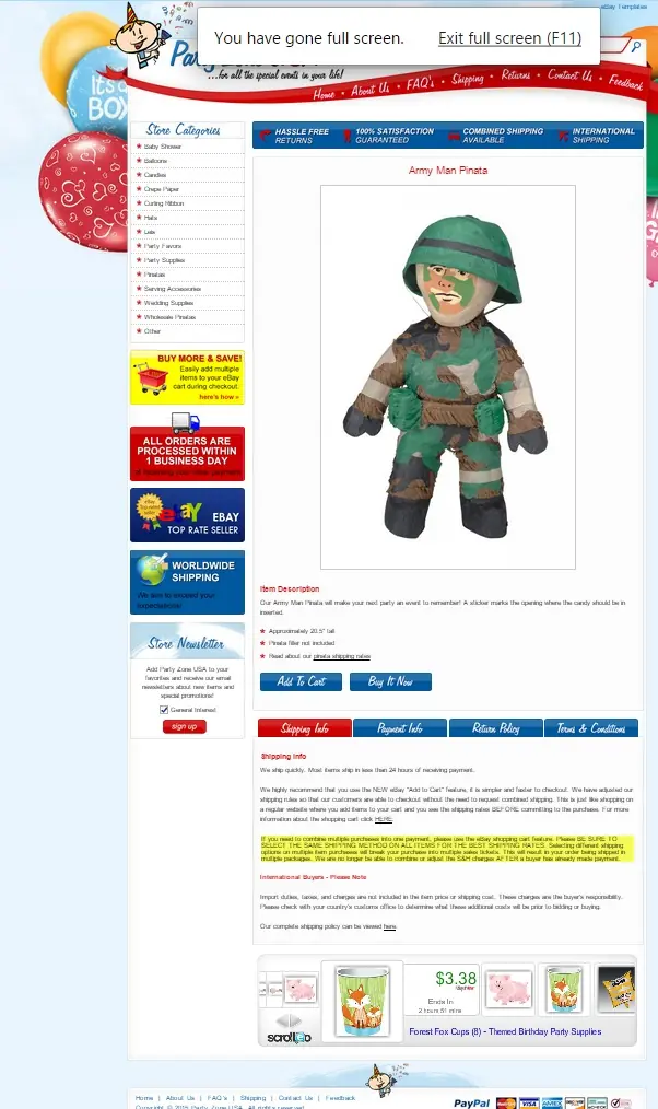 eBay listing template
