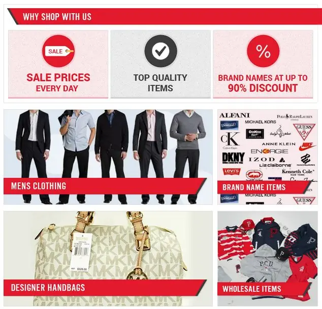 eBay custom category page