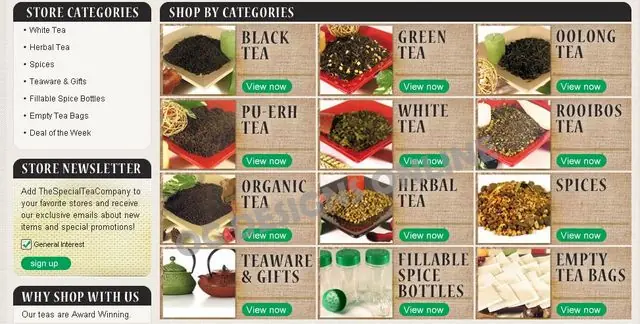 Food and beverage eBay store design
