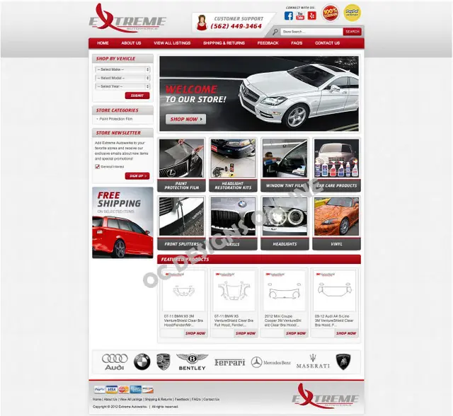 E-commerce listing templates and platforms