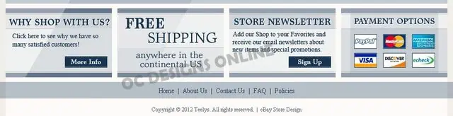 Jewelry eBay store design examples